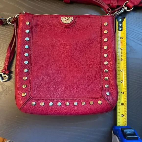 Brighton Red Crossbody Bag with Silver Accents - Picture 5 of 6